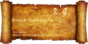 Kosik Gabriella névjegykártya